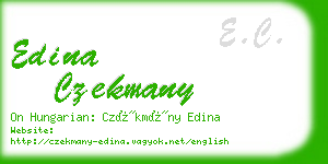 edina czekmany business card